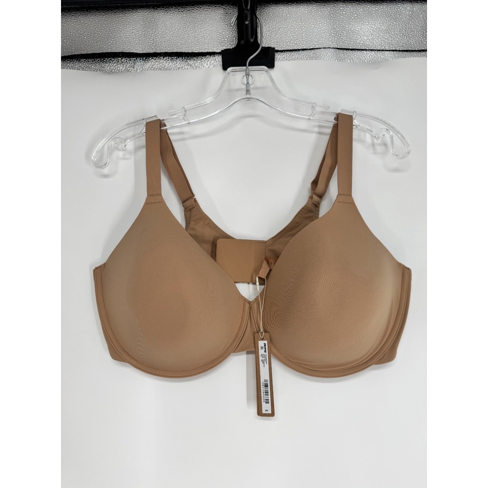 SKIMS Fits Everybody T Shirt Bra Womens Size 42D Ochre Tan Padded Underwired